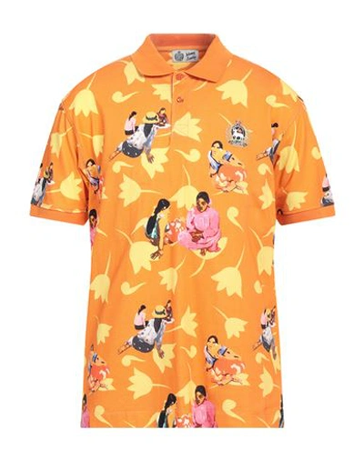 Shop Johnny Lambs Man Polo Shirt Orange Size L Cotton
