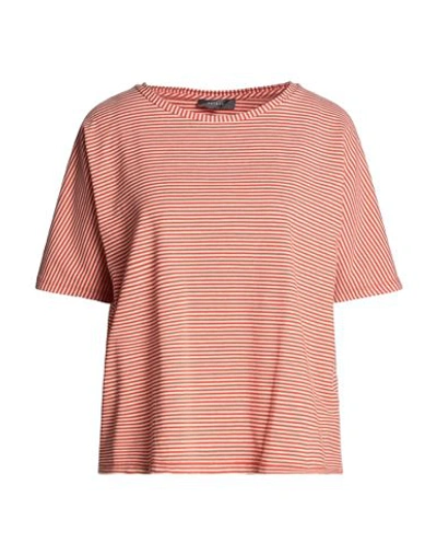 Shop Neirami Woman T-shirt Brick Red Size 1 Cotton, Elastane