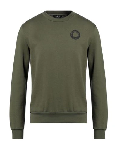 Shop C'n'c' Costume National Man Sweatshirt Military Green Size Xl Cotton