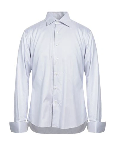 Shop Ghirardelli Man Shirt Light Grey Size 17 ½ Cotton