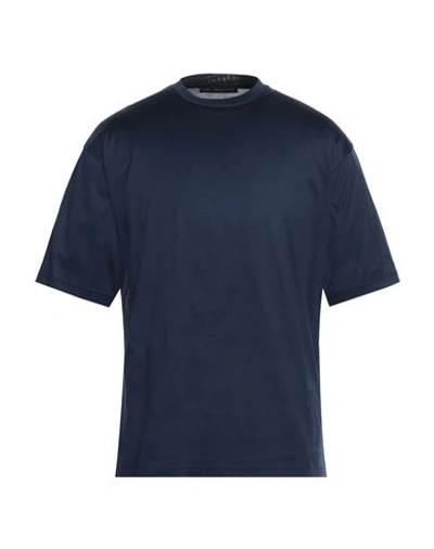 Shop Low Brand Man T-shirt Navy Blue Size 2 Cotton