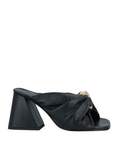 Shop Jw Anderson Woman Sandals Black Size 7.5 Lambskin