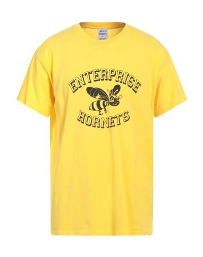 Shop Wild Donkey Man T-shirt Ocher Size Xl Cotton In Yellow