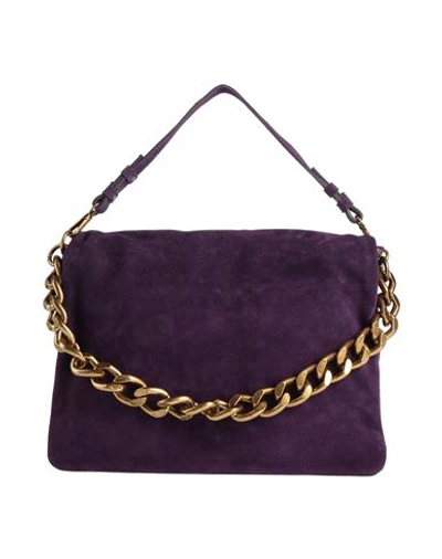 Shop My-best Bags Woman Handbag Dark Purple Size - Leather