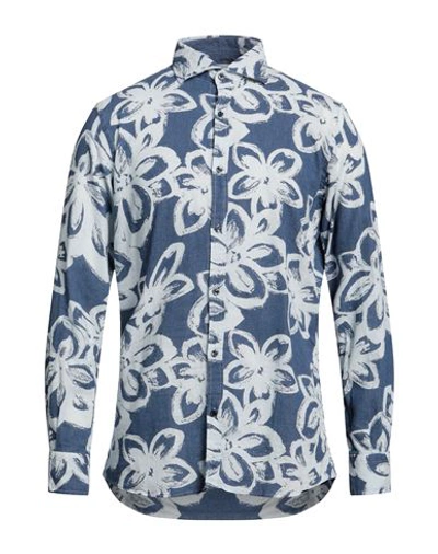 Shop Altemflower Man Shirt Blue Size 16 ½ Cotton, Linen
