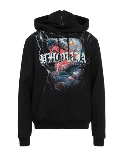 Phobia Archive Man Sweatshirt Black Size Xl Cotton In Black