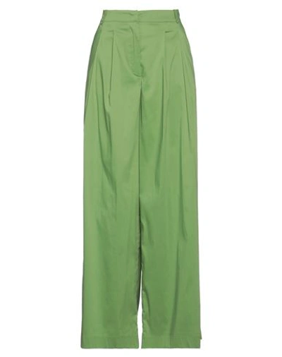 Shop Jijil Woman Pants Green Size 8 Cotton, Nylon, Elastane