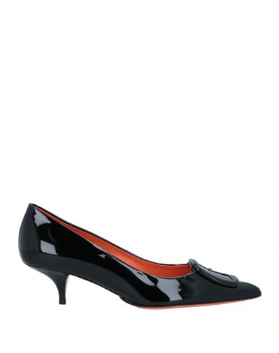 Shop Santoni Woman Pumps Black Size 8 Leather