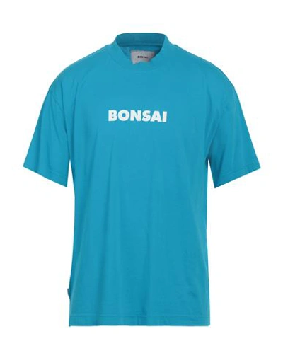 Shop Bonsai Man T-shirt Azure Size Xl Cotton In Blue
