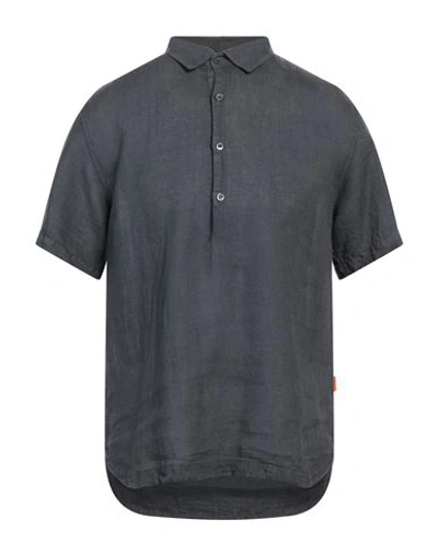 Shop Barena Venezia Barena Man Shirt Lead Size 40 Linen In Grey