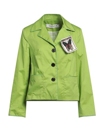 Shop Shirtaporter Woman Blazer Light Green Size 12 Cotton
