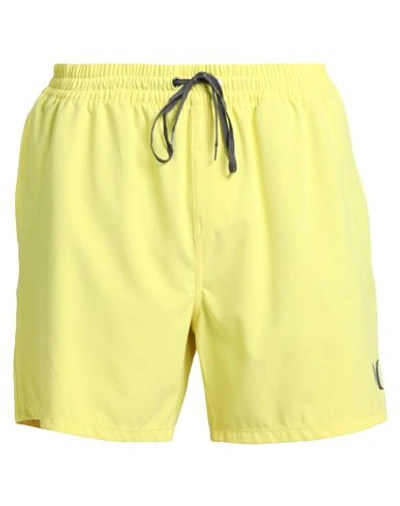 Shop Hurley Man Swim Trunks Yellow Size Xl Polyester, Elastane