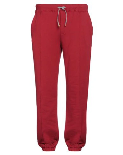 Shop Eleventy Man Pants Red Size Xxl Cotton, Elastane