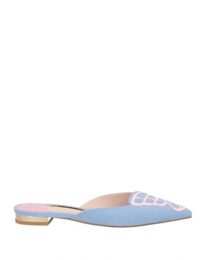 Shop Sophia Webster Woman Mules & Clogs Light Blue Size 8 Leather