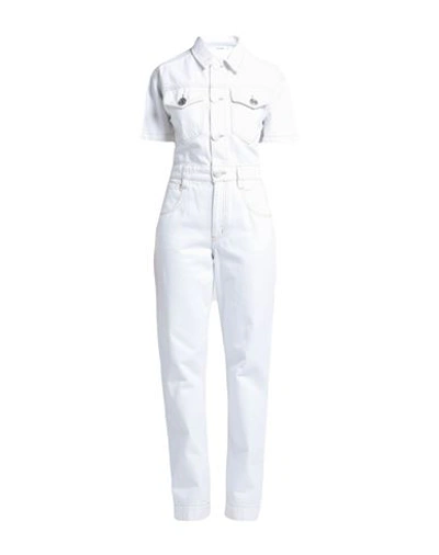 Frame Woman Jumpsuit White Size L Cotton In White