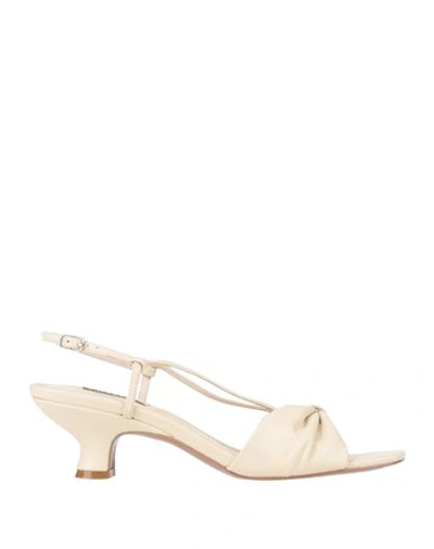 Shop Bibi Lou Woman Sandals Ivory Size 8 Leather In White