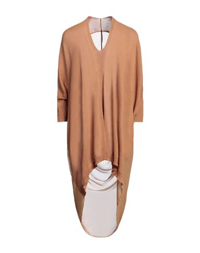 Shop Masnada Woman Sweater Camel Size M Cotton, Silk In Beige