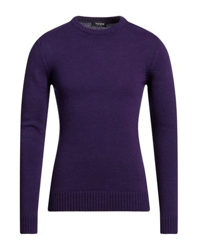Shop Yoon Man Sweater Purple Size 44 Acrylic, Virgin Wool, Alpaca Wool, Viscose