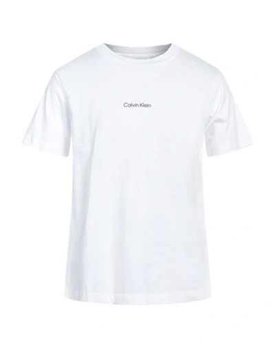 Shop Calvin Klein Man T-shirt White Size Xxl Cotton
