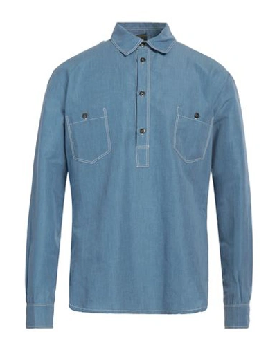 Shop Mr & Mrs Italy Man Shirt Blue Size 38 Cotton, Linen