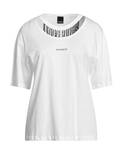 Shop Pinko Woman T-shirt White Size M Cotton