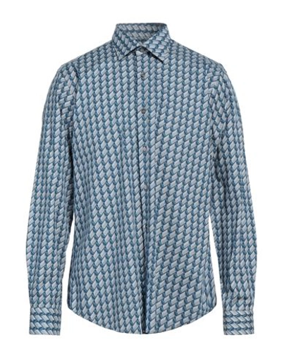 Shop Pal Zileri Man Shirt Slate Blue Size 17 ½ Cotton