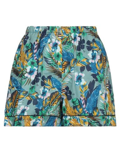 Shop Connor & Blake Woman Shorts & Bermuda Shorts Slate Blue Size L Cotton