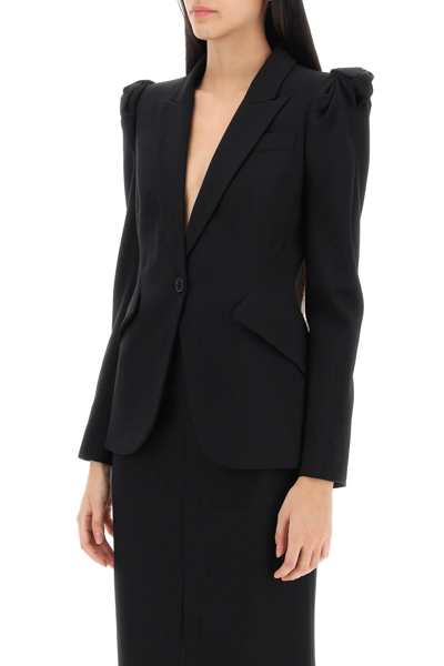 Shop Alexander Mcqueen Jacket With Knotted Shoulders