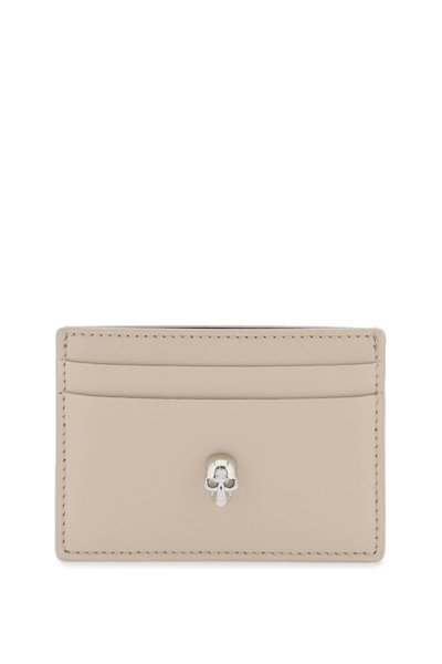 Shop Alexander Mcqueen Saffiano Leather Skull Card Holder