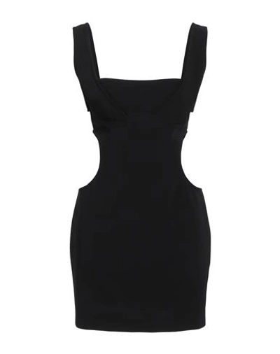 Shop Marine Serre Woman Mini Dress Black Size 8 Polyester, Polyurethane
