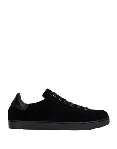 Shop Gianvito Rossi Man Sneakers Black Size 11 Leather, Textile Fibers