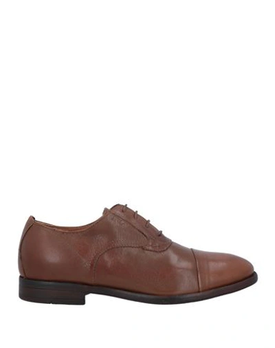 Shop Nero Giardini Man Lace-up Shoes Brown Size 8 Leather