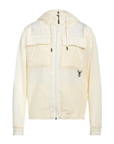 Shop Paoloni Man Jacket Ivory Size 42 Polyamide In White
