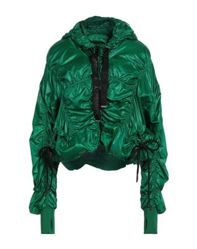 Shop Khrisjoy Woman Jacket Green Size 0 Polyamide