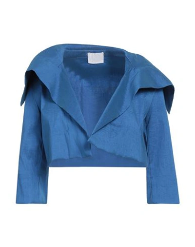 Shop Atelier Legora Woman Blazer Blue Size 6 Viscose, Polyamide, Polyester, Elastane