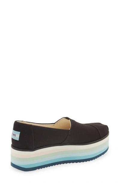 Shop Toms Alpargata High Platform Slip-on In Black