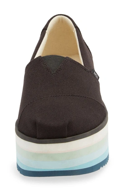 Shop Toms Alpargata High Platform Slip-on In Black