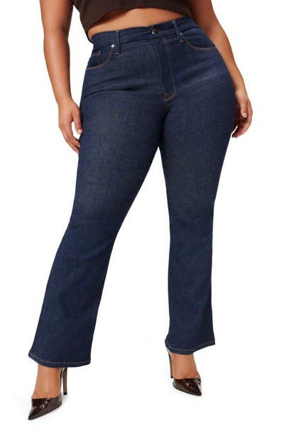 Shop Good American Always Fits Classic Bootcut Jeans In Denethicblue04