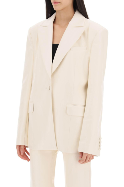 Shop Rotate Birger Christensen Rotate Oversized Blazer In Faux Leather
