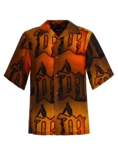 Shop Misbhv Big M Sunset Shirt, Blouse Orange