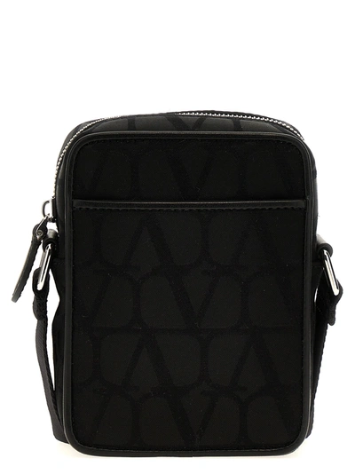 Shop Valentino Black Iconographe Crossbody Bags Black