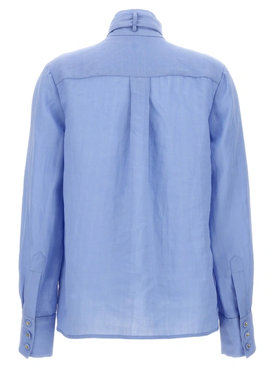 Shop Zimmermann Bow Shirt Shirt, Blouse Light Blue