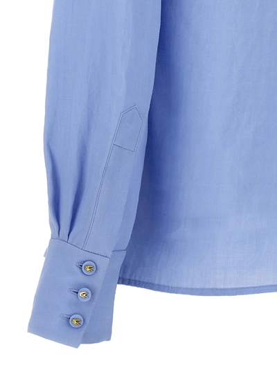 Shop Zimmermann Bow Shirt Shirt, Blouse Light Blue