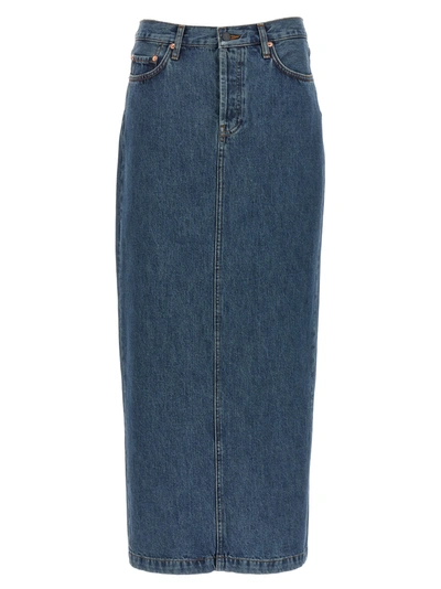 Shop Wardrobe Nyc Column Skirts Blue