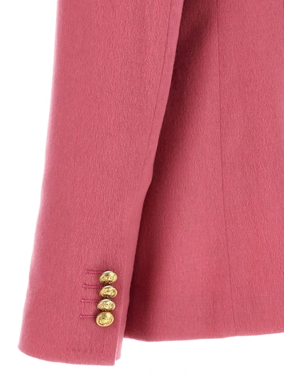Shop Kiton Double-breasted Blazer Jackets Pink
