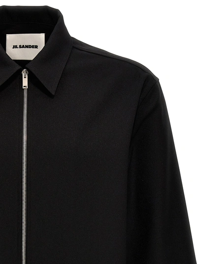 Shop Jil Sander Gabardine Shirt Shirt, Blouse Black