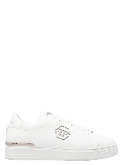 Shop Philipp Plein Hexagon Sneakers White