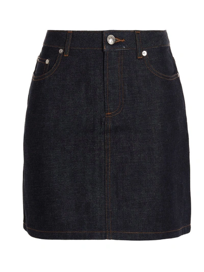Shop Apc Jupe Standard Skirts Blue