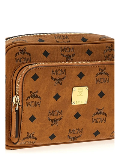 Shop Mcm Kl Visetos Crossbody Bags Brown