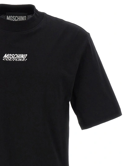 Shop Moschino Logo Embroidery T-shirt Black